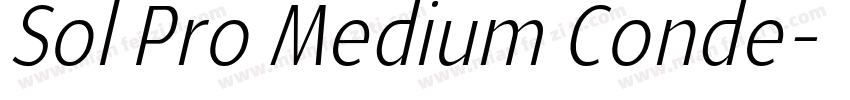Sol Pro Medium Conde字体转换
